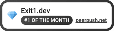 Exit1.dev badge