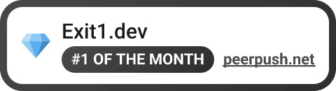Exit1.dev badge