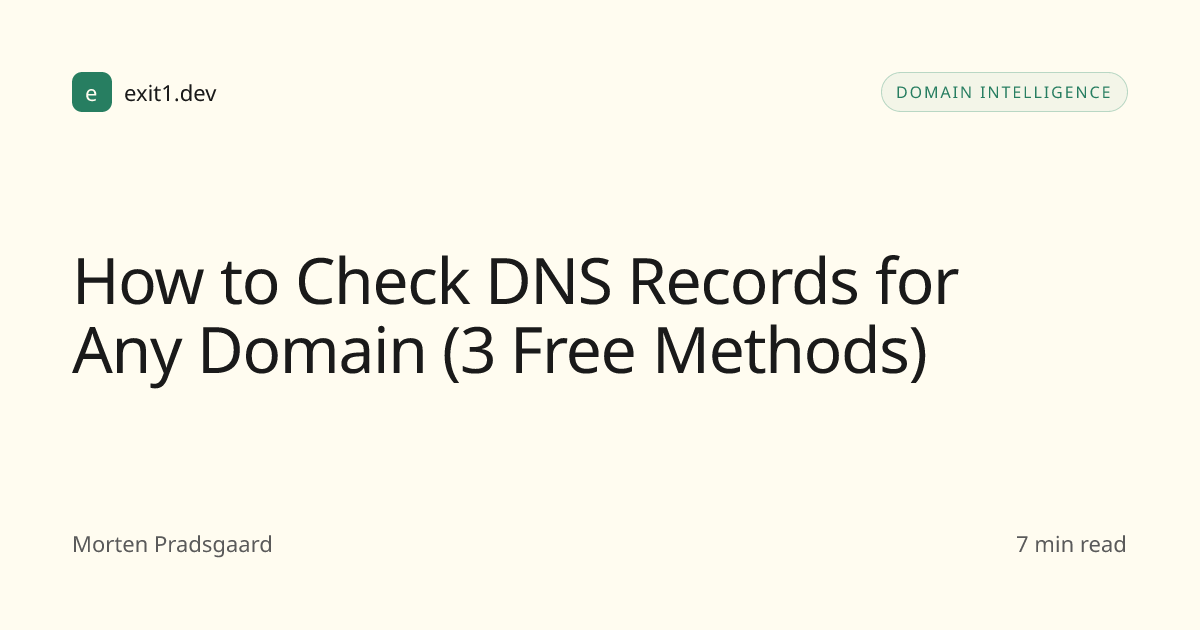 How to Check DNS Records for Any Domain (3 Free Methods)