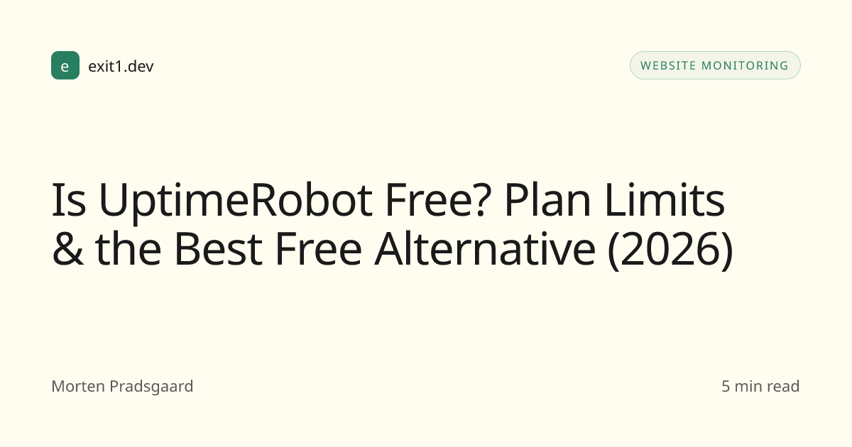 UptimeRobot Free Plan Limits + Best Free Alternative